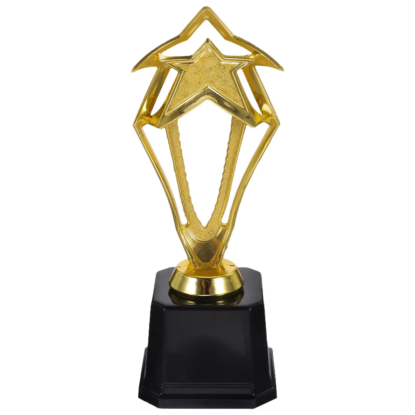 Golden Star Trophy 20.5cm Hollow Out Design Award Trophy for Party Games Classroom Rewards Spelling Bee Track Field Day Ceremony