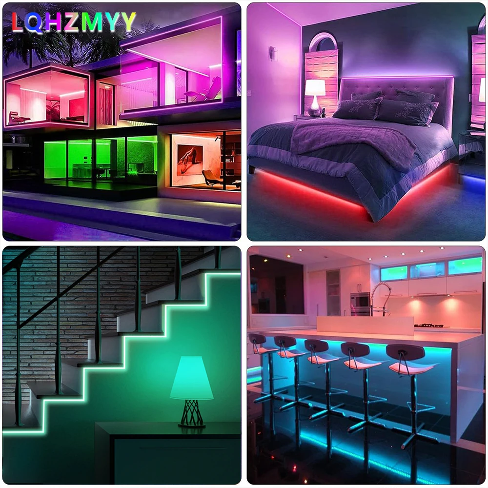 1 Roll of Low Voltage 5V Color-Changing Rgb 5050 Led Light Strip with USB Interface, 24-Key Bluetooth Remote Control, App Control, Sound-Activated Controller, Led Light Strip, Flexible and Adhesive, Suitable for Tv, Co