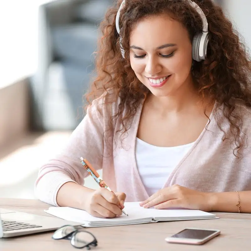 Ensemble de stylos à encre gel pour la journalisation, AdTosAnimals Shape, pointe fine, rétractable, étudiants et adultes, mignons, 0.5mm, 0.5mm, 4 pièces