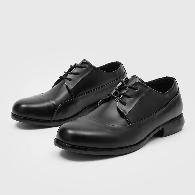 Classic Men Derby Shoes Black Brown Men Casual Lace Up Business Office Shoes High-quality Wedding Banquet Shoes Size 38-46