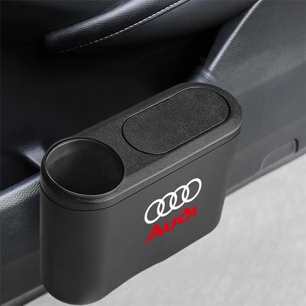 1pcs Car Door Hanging Pressing Storage Case Auto Trash Can For Audi A1 A2 A3 A4 A5 A6 A7 A8 Q1 Q2 Q3 Q4 Q5 Q6 Q7 Q8 TT RS3 RS7