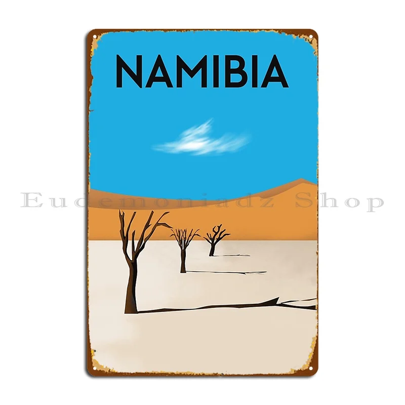 namibia africa travel poster Metal Plaque Funny Wall Mural Cave Design Designs Tin Sign Poster