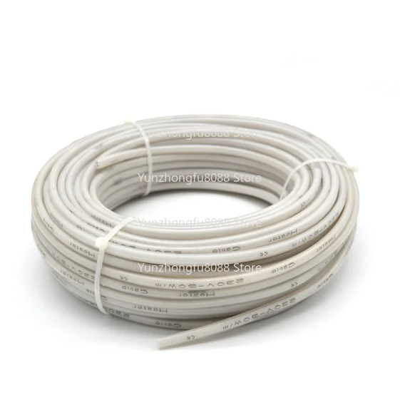 220V 30w parallel constant wattage heating cable silicone rubber/drain defrosting heater wire and cable