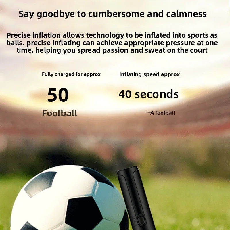 Inflator Elektrik Multifungsi Mini Portabel Senyap Pengisian Cepat Pompa Inflator Pompa Bola Cerdas