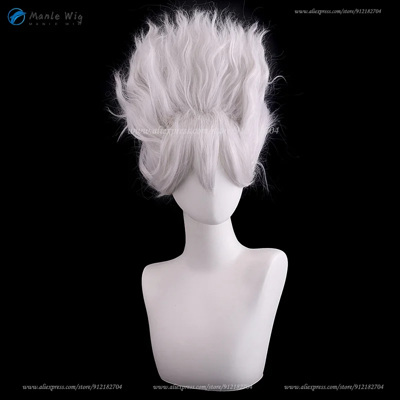 Anime Straw Hat Monkey D Luffy Cosplay Wig Men 35cm Silver Gray Curly Gear 5 Nika Luffy Wigs Heat Resistant Synthetic Hair