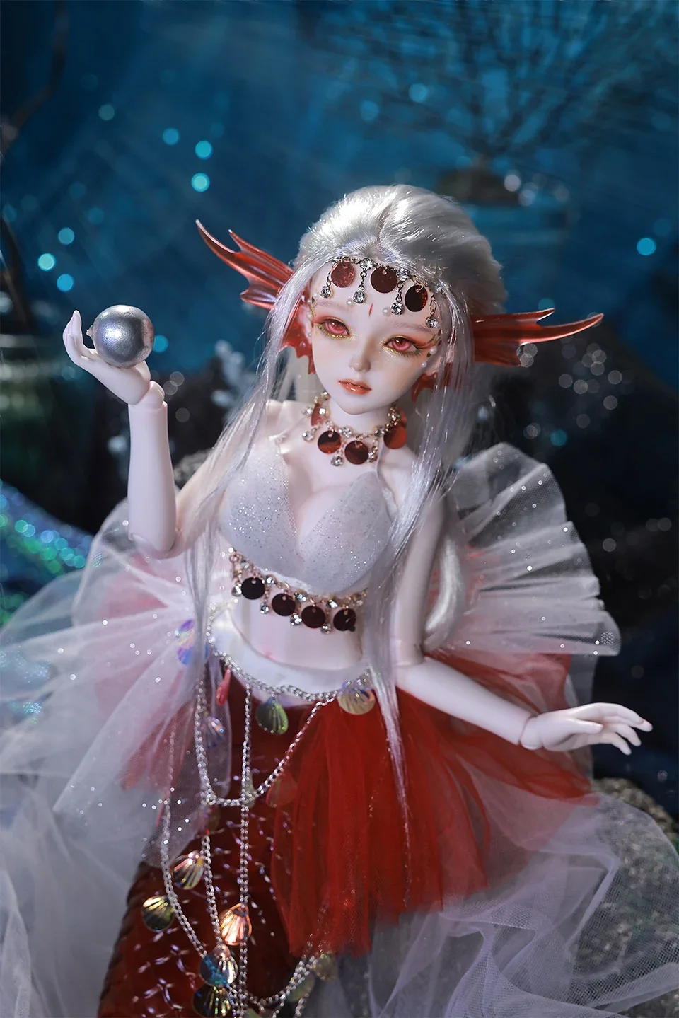 52cm Bjd Exquisite Mermaid Shape Sd Doll 1/4 Series Resin Doll Decoration Model Collection Christmas present In Stock