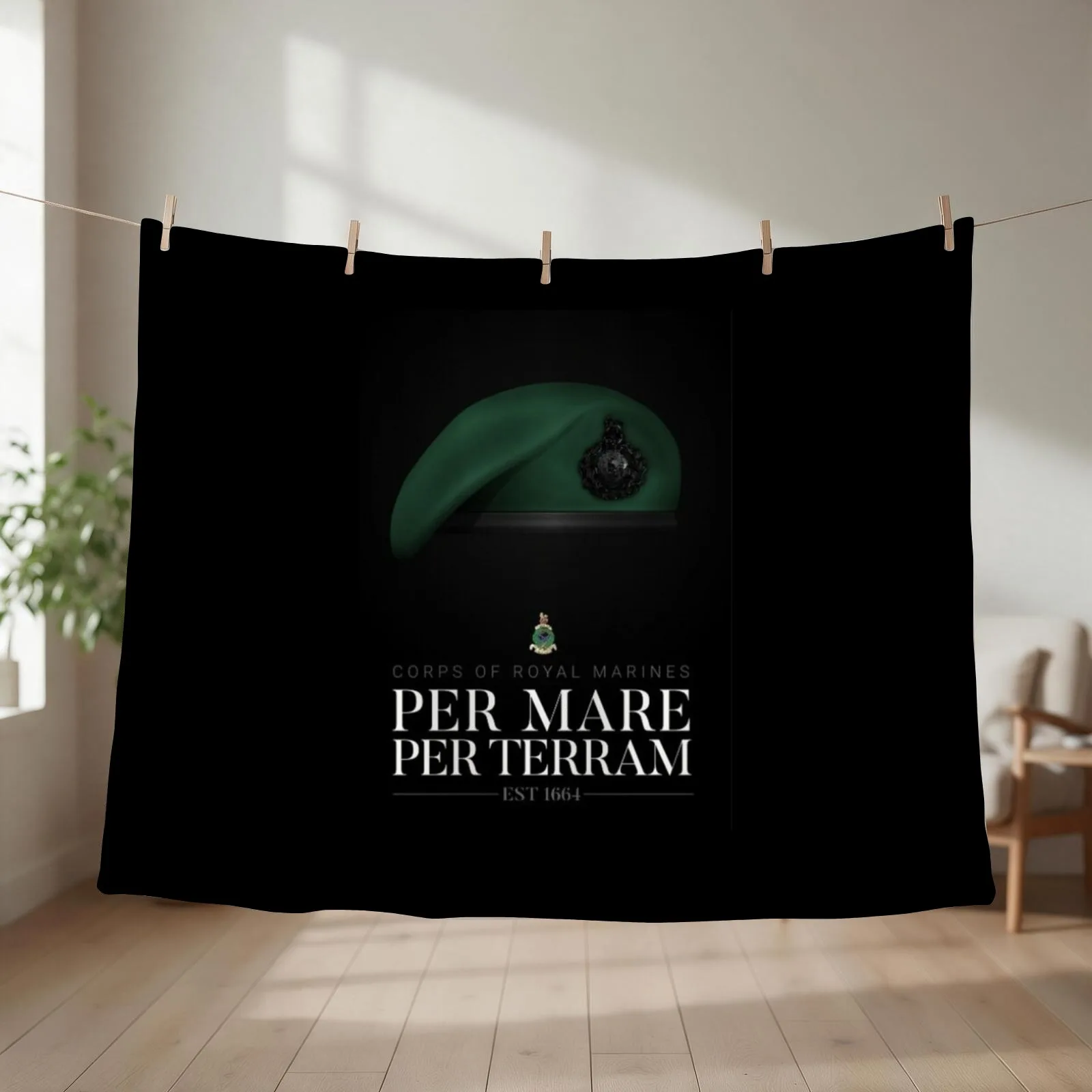 Royal Marines Throw Blanket couch cozy soft plush fuzzy picnic outdoor blanket