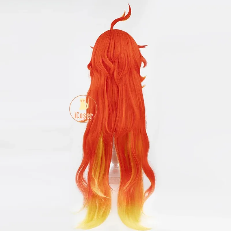 

25COSGenshin Impact Mavuika Косплей Парик Солнцезащитные Очки Красный Желтый Длинные Волосы Natlan Хэллоуин Вечеринка для Женщин Девушки Аксессуары Реквизит i