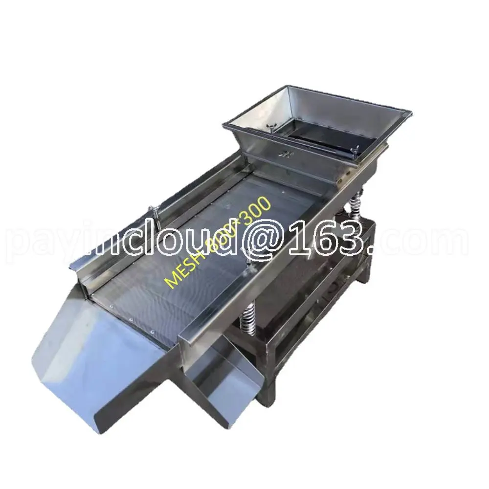 

220V Linear Vibration Sieve Screen 30*80cm Stainless Steel Vibration Separator for Particle Screening and Grading Double Motor