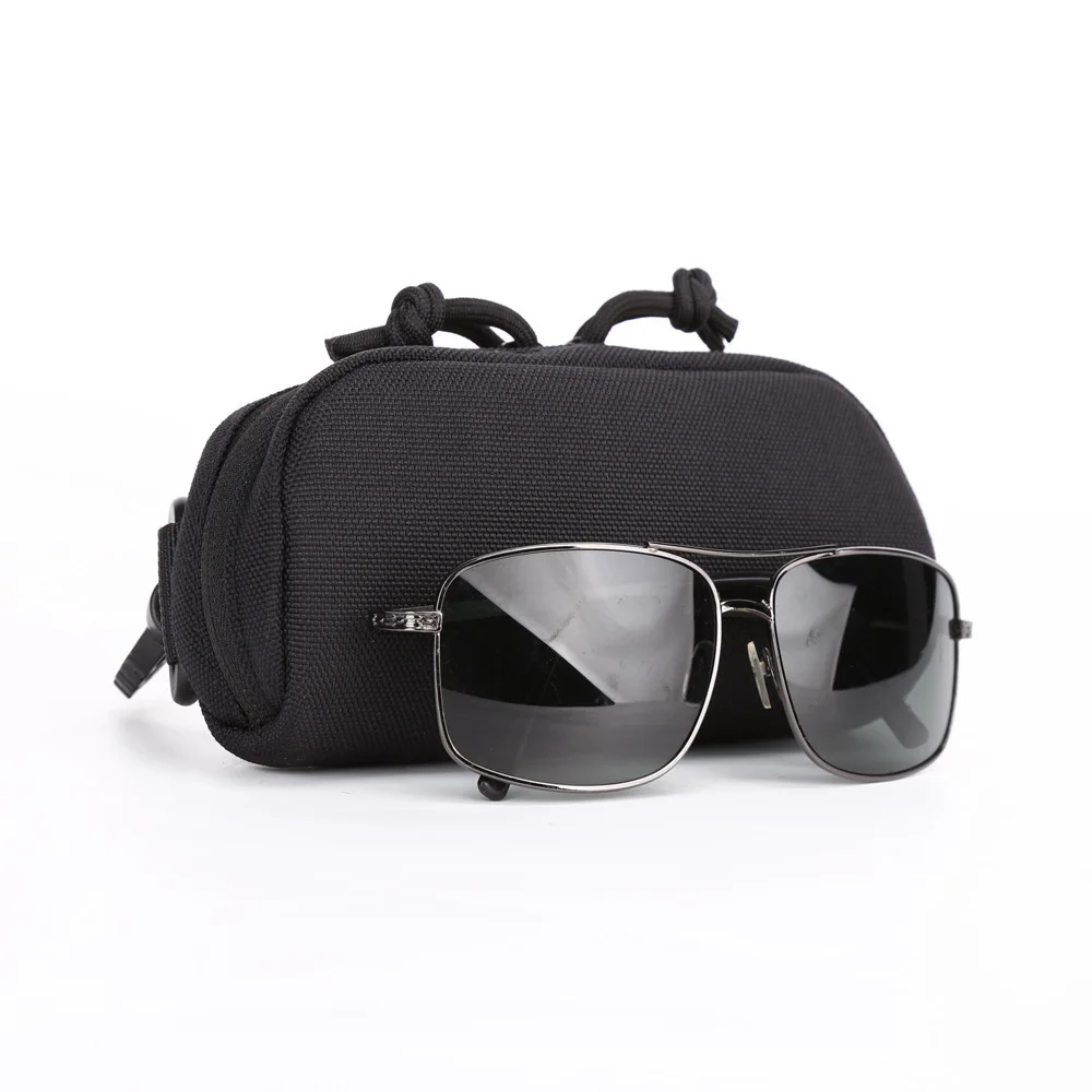 Tactical MOLLE Eyeglass Case: 1000D Nylon, Shockproof, Portable—Suitable as Hunting Goggles Box & Outdoor Sunglasses Case