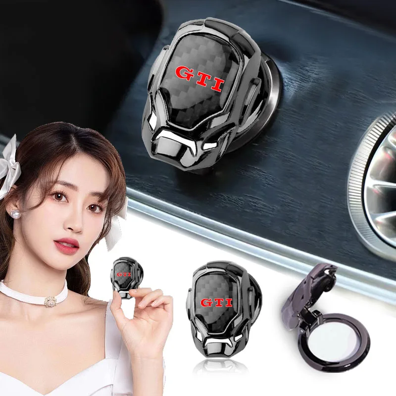 Car One-click Start Protective Cover Interior Button Decoration Emblem For VW GTI Golf-5 6 7 MK6 Jetta Lavida Polo Tiguan Passat