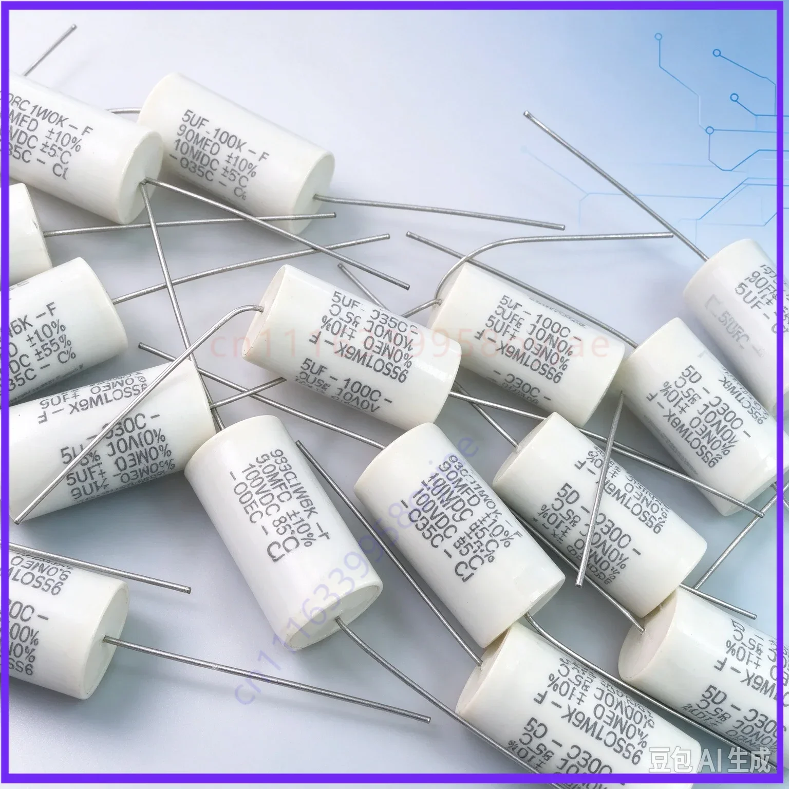 Top for CDE 5UF 100V Axial Copper Lead Audio Film Capacitor  50pcs