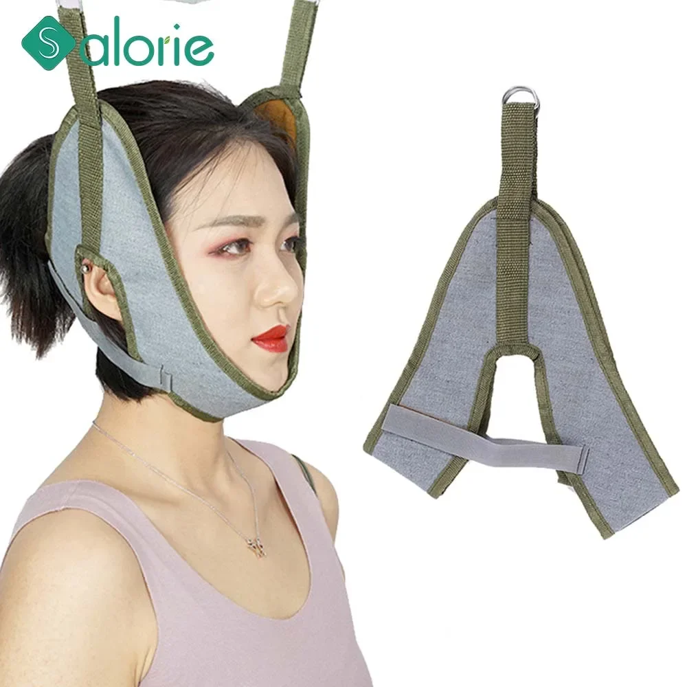 1Pcs Neck Stretcher Neck Traction Device Cervical Support Bands Cervical Neck Stretching Strap Braces Belt Accessories