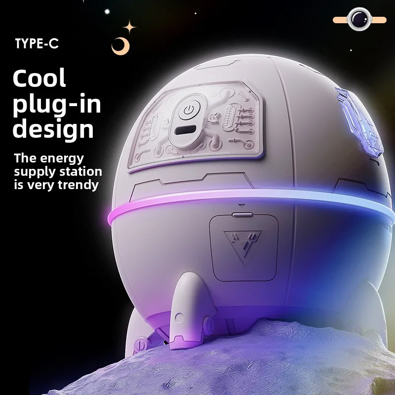 Car humidifier, portable mini home desktop and car USB rechargeable plastic humidifier with ambient light