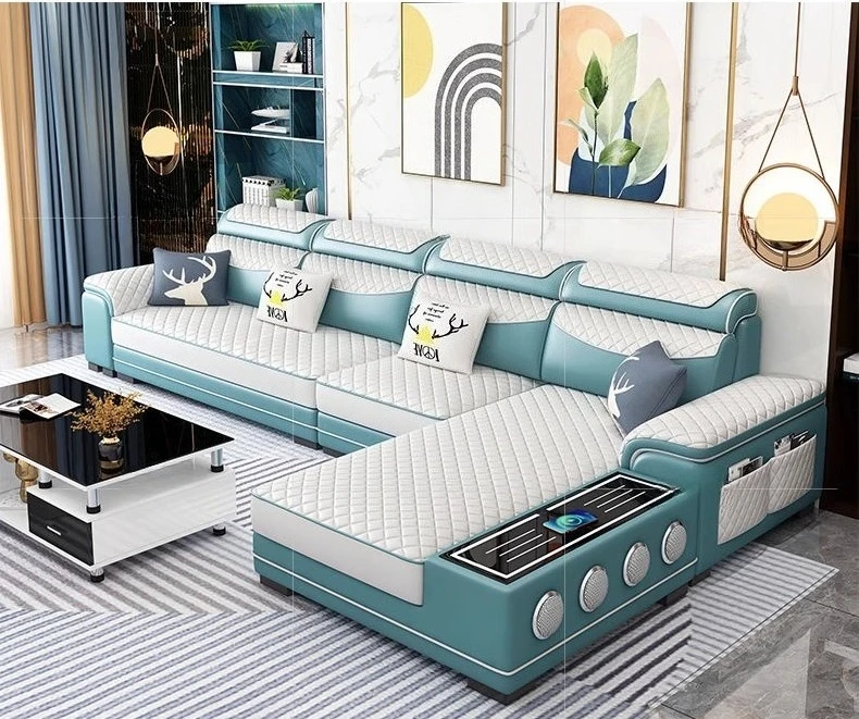 Postmodern Multifunctional Leave-in Technology Cloth Sofa