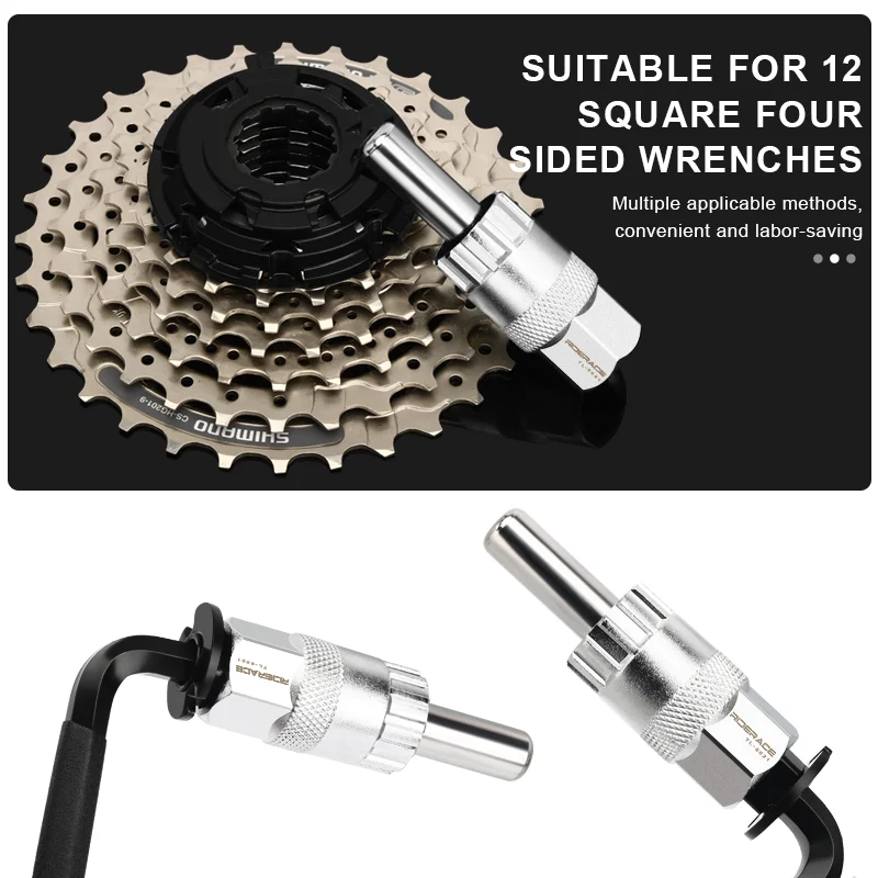 Bike Repair Tool Kits Cassette Sprocket Sleeve Bicycle Cassette Sprocket Removal Wrench Chain Whip Cycling 8Mm Allen Wrench