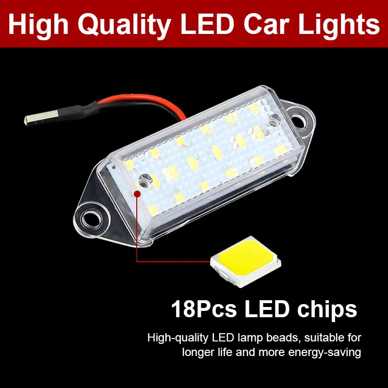 2PCS Canbus LED Car Number License Plate Light White for Mitsubishi Lancer EVO VIII 2004-2008 EVO X 2008-2018 8341A099 MB596500