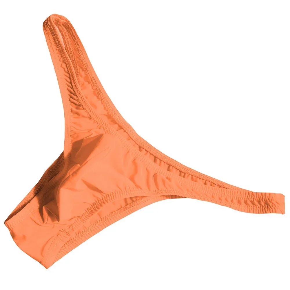 Slip intimo trasparente in seta di ghiaccio da uomo pantaloncini Pouch Bulge Lingerie mutande Bottoms pantaloni Bikini vita bassa T-back da uomo