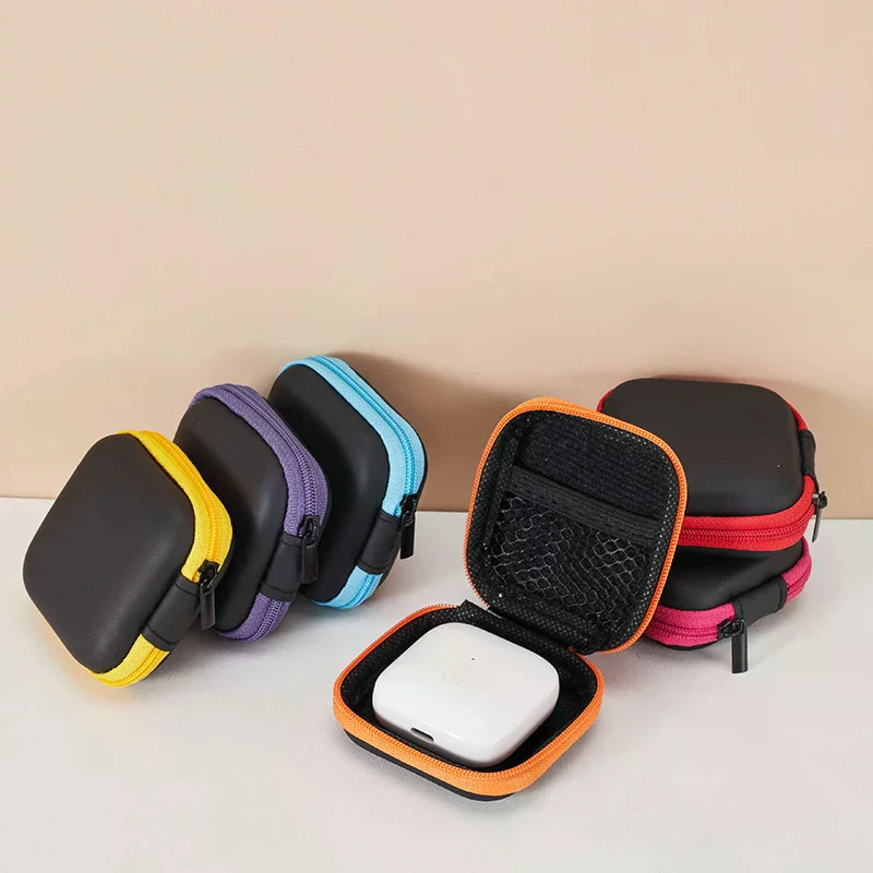 

Portable Shockproof Headphone Case Earphone Bag Headset Storage Bag Hard Shell Earphone Accessories Memory Card USB Cable
