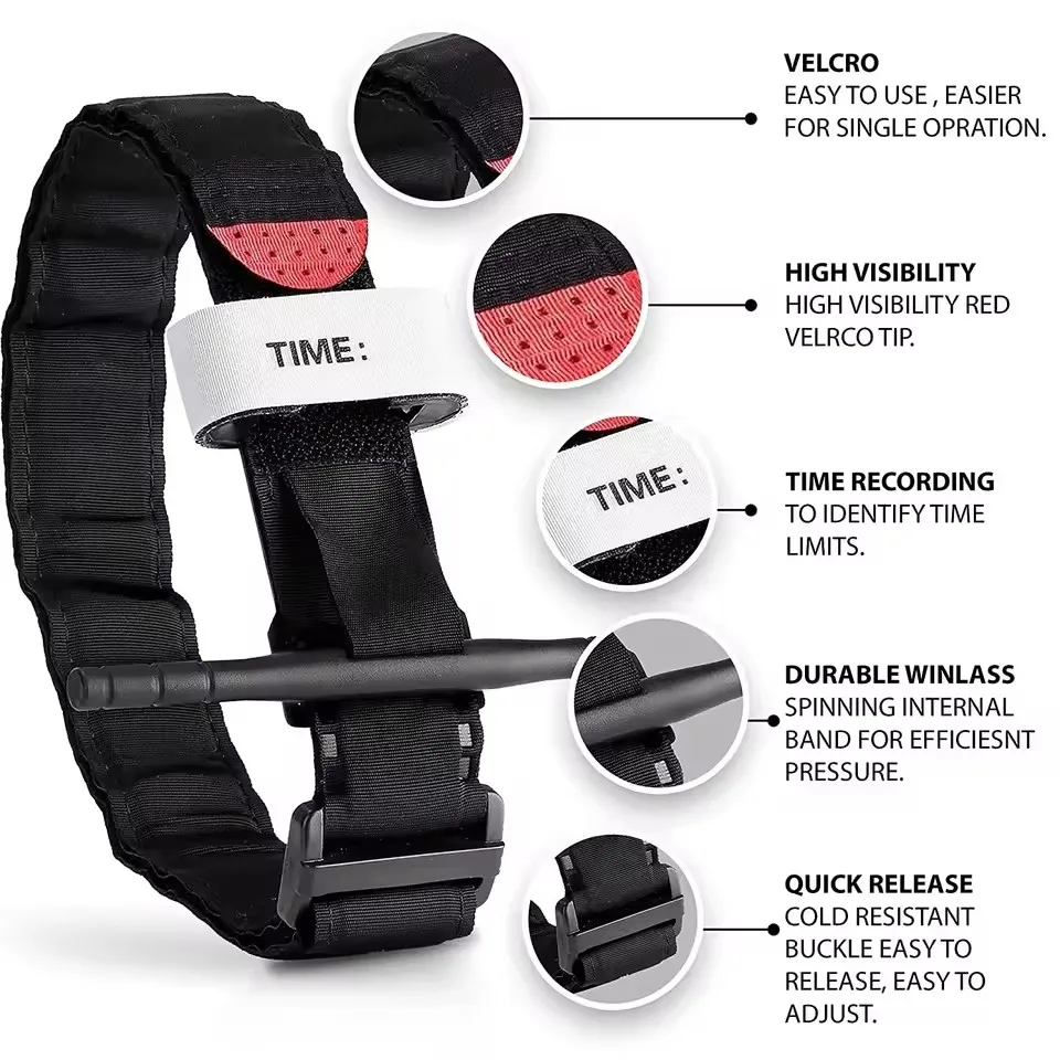 Tactical CAT Tourniquet Survival Protection Combat Strap Buckle Emergency Rescue Belt for Outdoor Camping Hiking Exploration A3