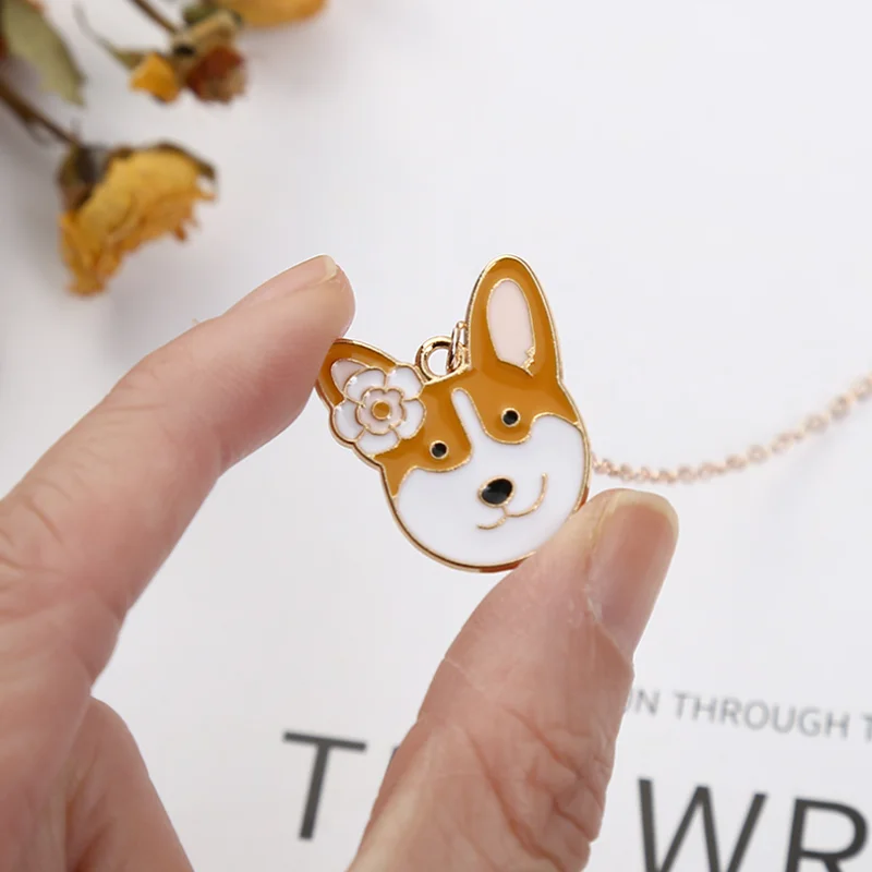 Marcapáginas Kawaii de Shiba Inu para estudiantes, accesorio colgante de aleación con Clip para libro, accesorios portátiles de lectura, papelería, 2 uds.