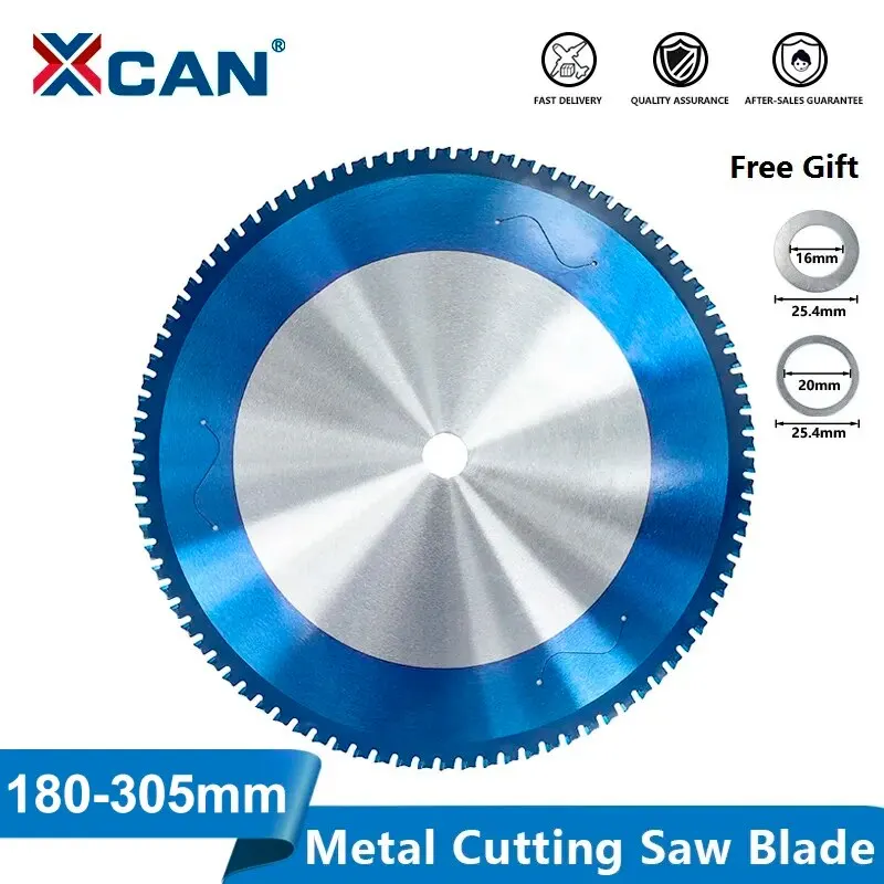 XCAN Metal Cutting Saw Blade 180-305mm Circular Saw Blade For Cutting Aluminum Iron Steel Nano Blue Coated Carbide Saw Blade