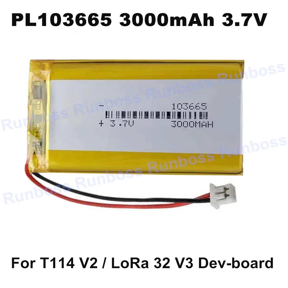 PL802540 PL103665 3.7V Lipo Lithium Battery Li Polymer Batteries for Heltec T114 V2 LoRa 32 V3 Dev-board LoRa Node 1000/3000Mah
