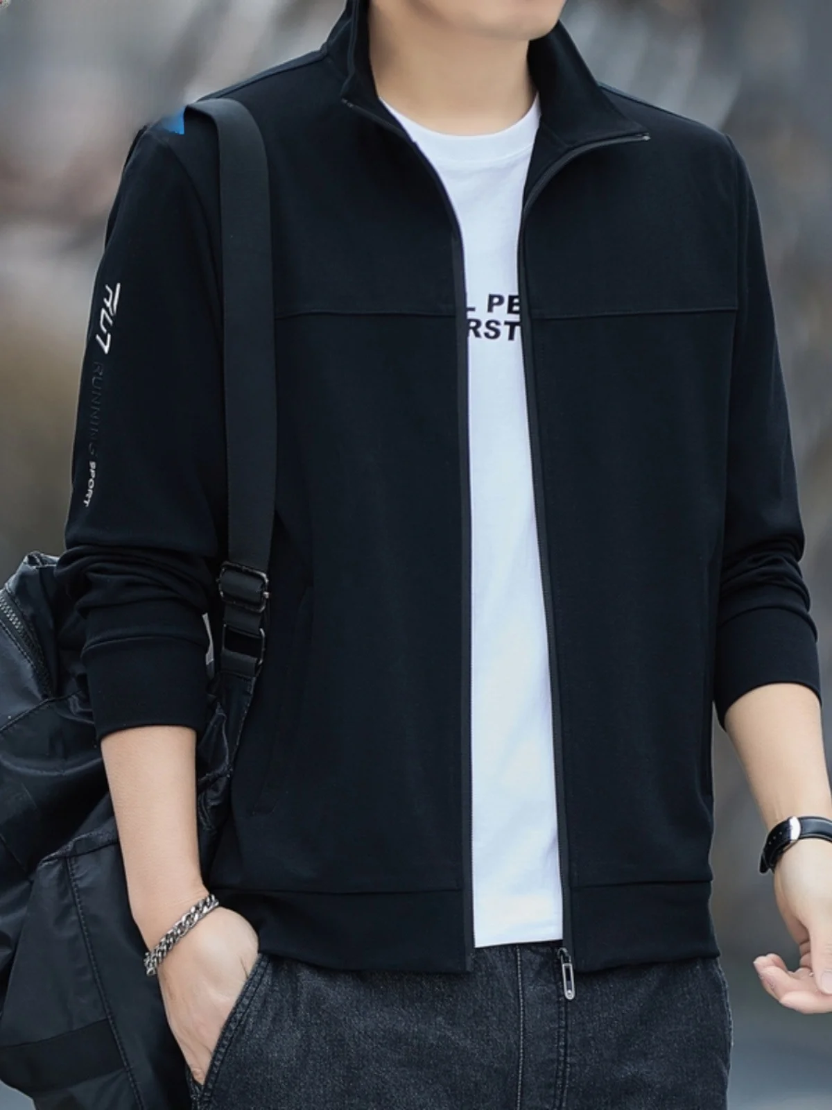 

Мужская куртка Paul 2024: Новинка, повседневная, спортивная, с воротником-стойкой, ветрозащитная, модная, весна-осень, из полиэстера, с длинными рукавами, свободный крой