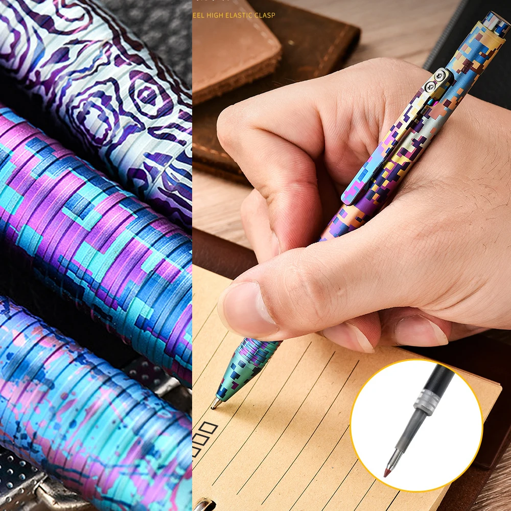 

New Tide Colorful TC4 Titanium Alloy Tactical Pen, Personalized Digital Camouflage Bolt Writing Pen, EDC Small Tool, A1333