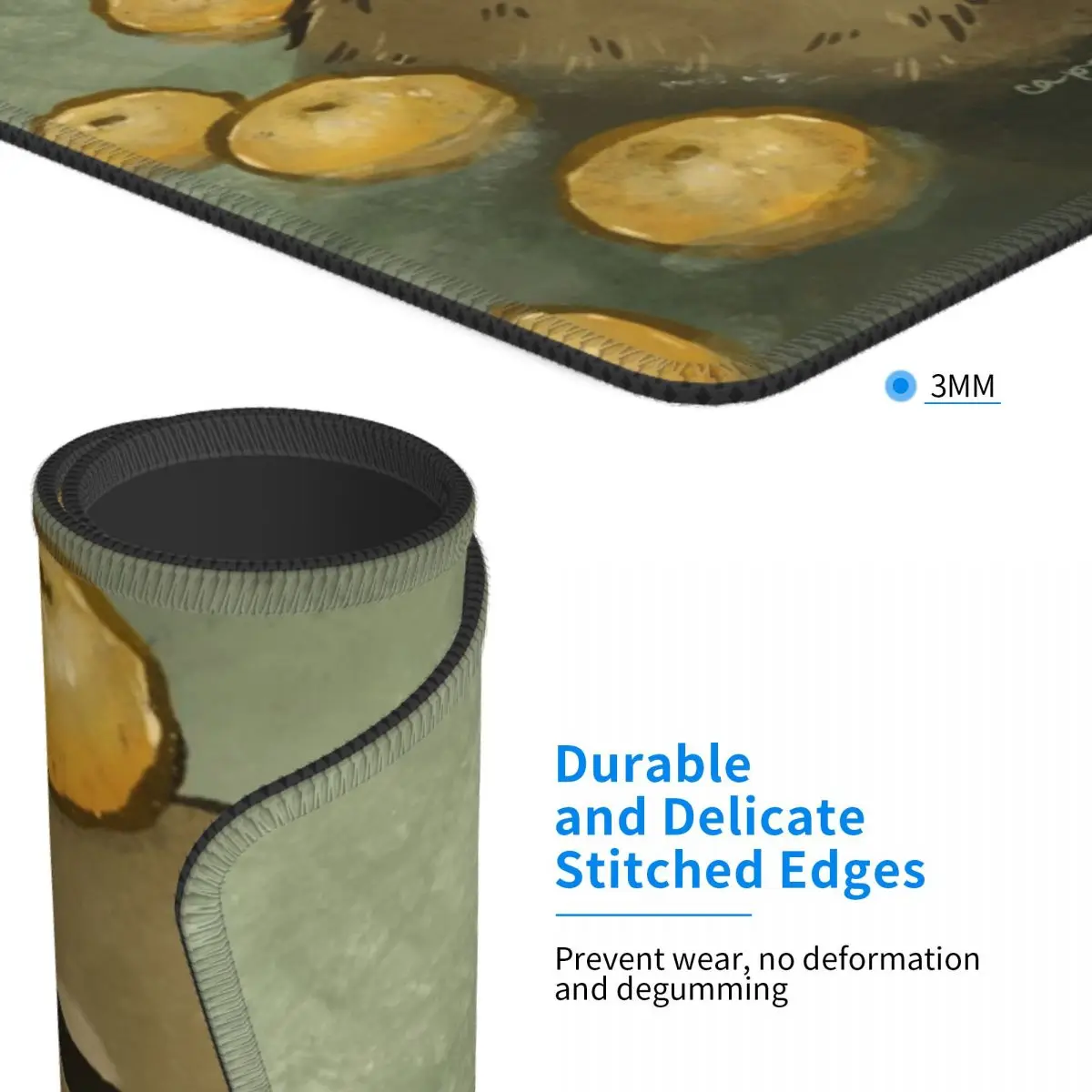 Alfombrilla de ratón de baño Capybara Yuzu, alfombrilla para teclado de ordenador, alfombrilla para ratón, alfombrilla para escritorio de ordenador portátil, accesorios de oficina, alfombrillas para mesa