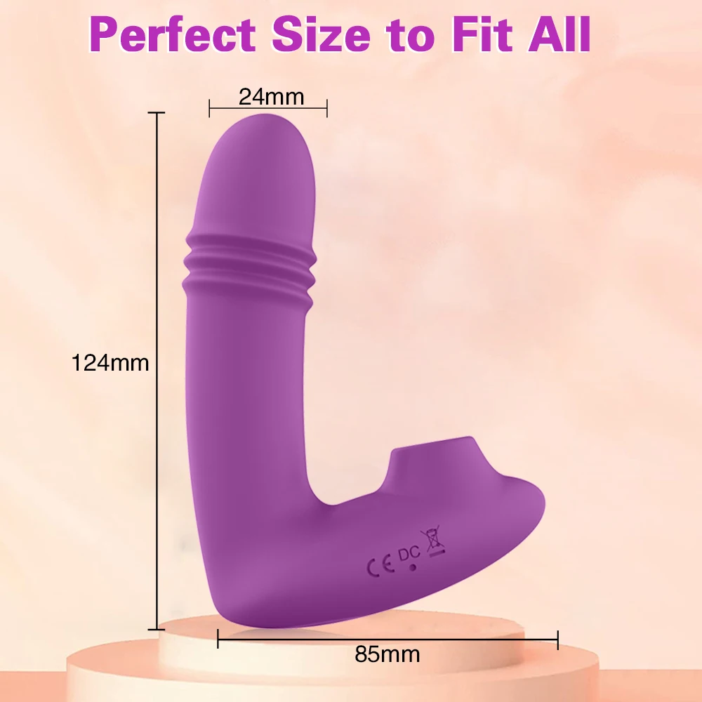 Wearable Sucking Vibrator USB Charging Vagina Clitoris Stimulator Remote Control Telescopic Dildo Vibrator Sex Toys for Women