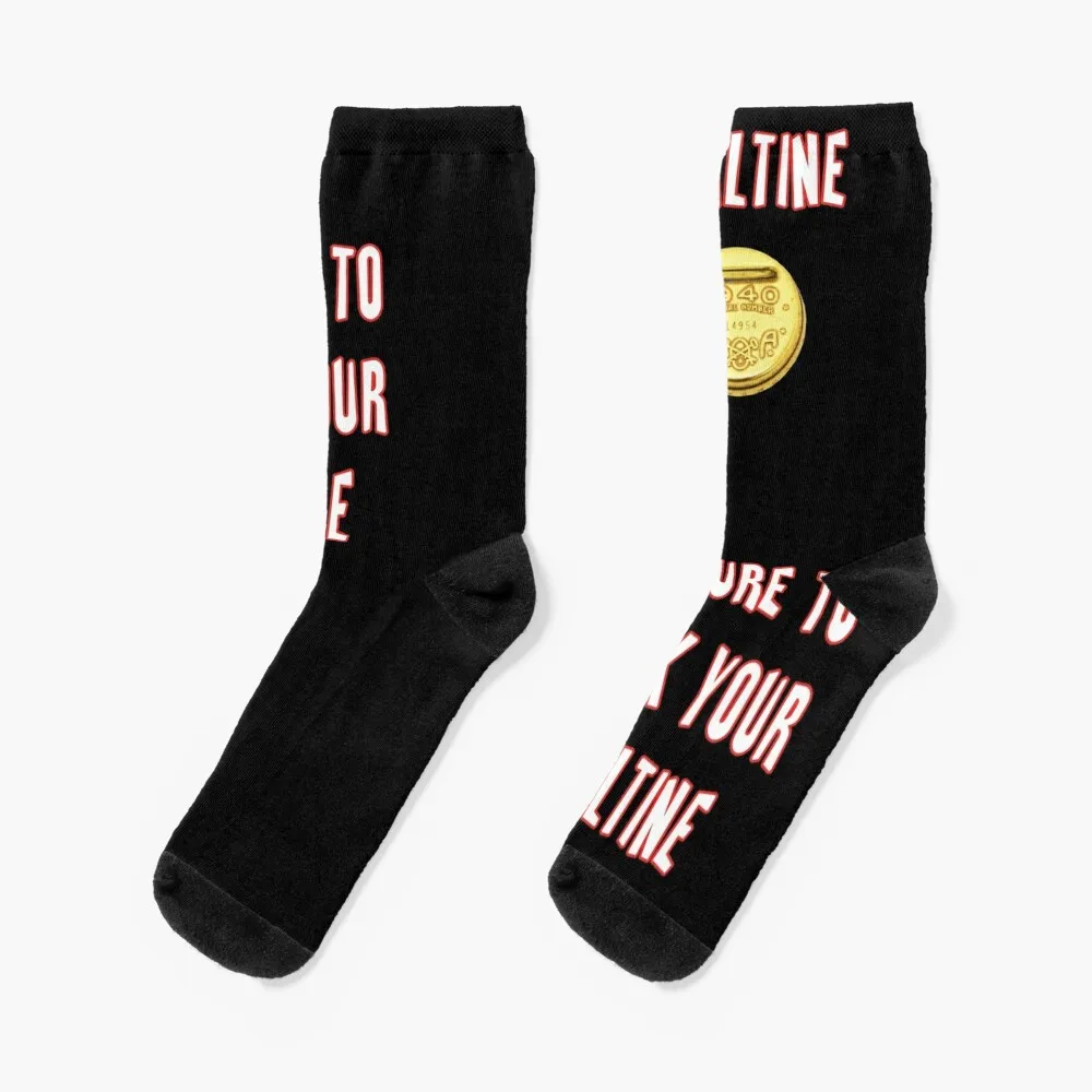 Be Sure To Drink Your Ovaltine Socks bright garter Stockings designer Socks Men's Women's