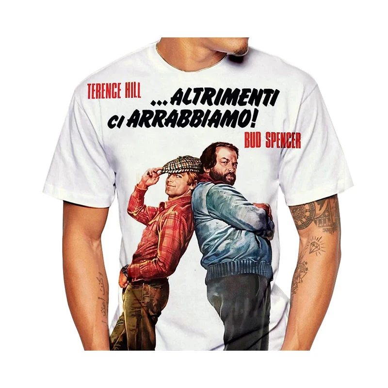 Bud Spencer Terence Hill T-Shirts 3D Print Streetwear Men Women Casual Fashion Short Sleeve T Shirt Kids Tees Tops Man Clothing