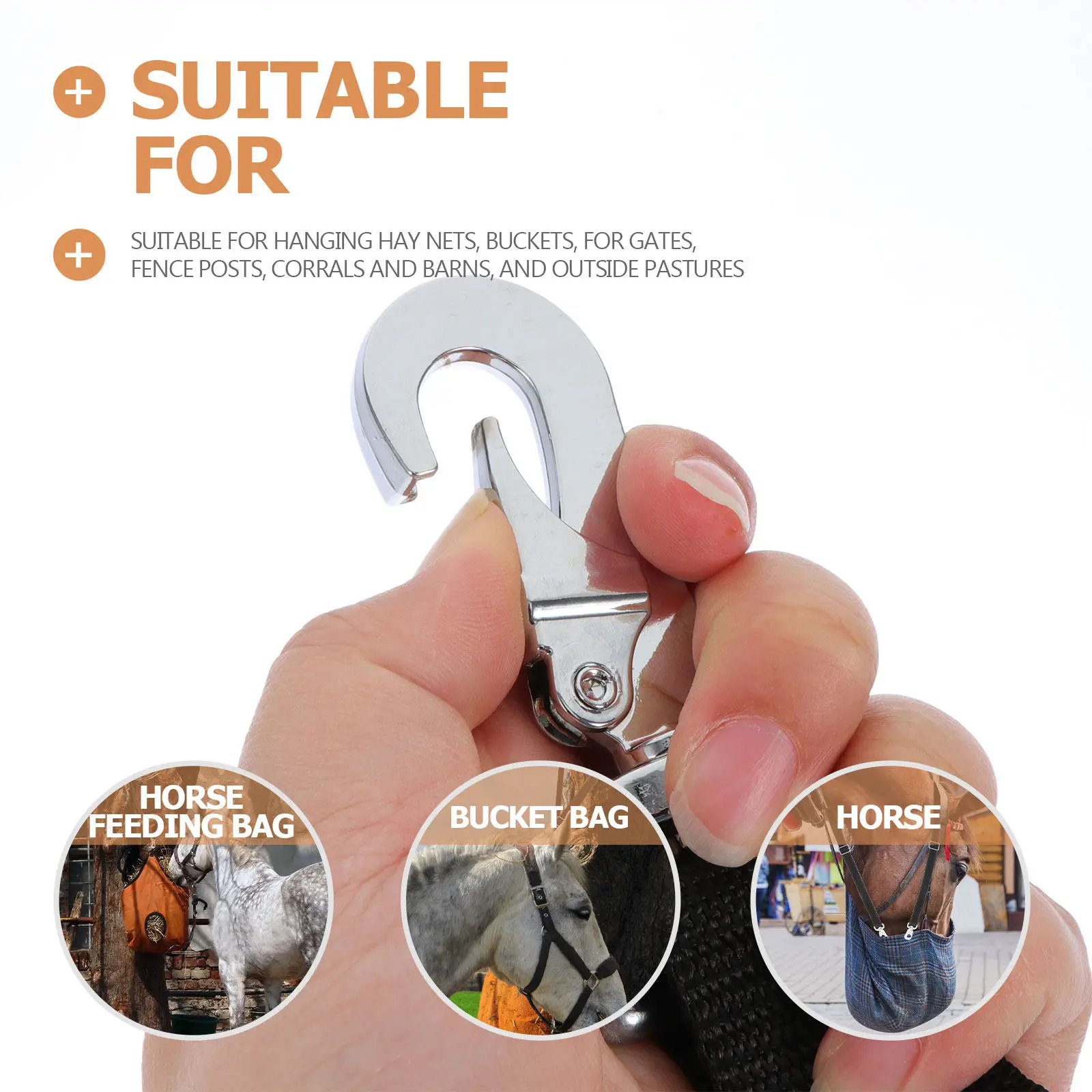 2Pcs Adjustable Fixed Nylon Strap Horse Bucket Hanger for Feeding Hay Net Outdoor Pasture Use Horse Bucket Strap