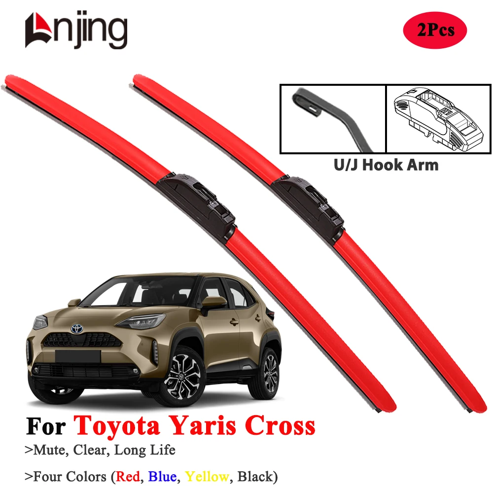 

LNJING Red Wiper Blades For Toyota Yaris Cross 2020-Now