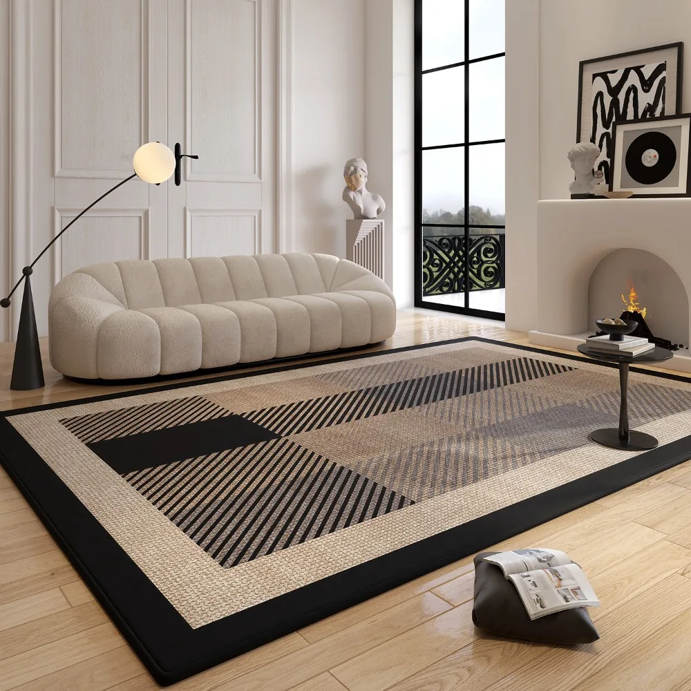Light Luxury Geometric Large Carpets for Living Room Modern Decoration Home Bedroom Rug Soft Non-slip Coffee Tables Mat