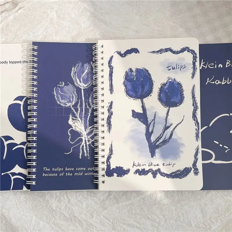 Bobina Ins Notebook para o Estudante, Estudante Notepad, Kawaii Homework Notepads, Material de Papelaria Escolar, A5 Flor, Handy