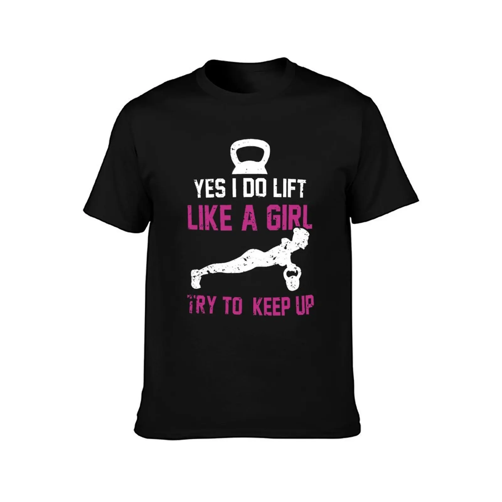 Yes I Do Lift Like a Girl Kettlebell Training T-Shirt, Summer Casual Cotton Tee, Oversized Streetwear Tops, Unisex Men Women