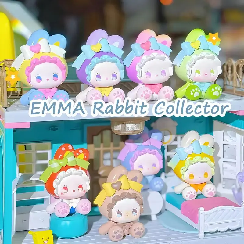 EMMA الأرنب جامع لاول مرة سلسلة صندوق أعمى تخمين حقيبة اللعب الأصلية دمية لطيف أنيمي الشكل الحلي هدية