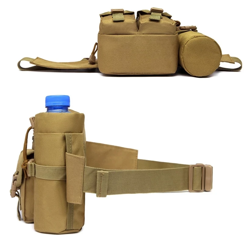 2024 New Waist Pack Tactical Nylon Hiking Water Bottle Phone Bag Outdoor Sports Hunting Climbing Camp Belt Bag