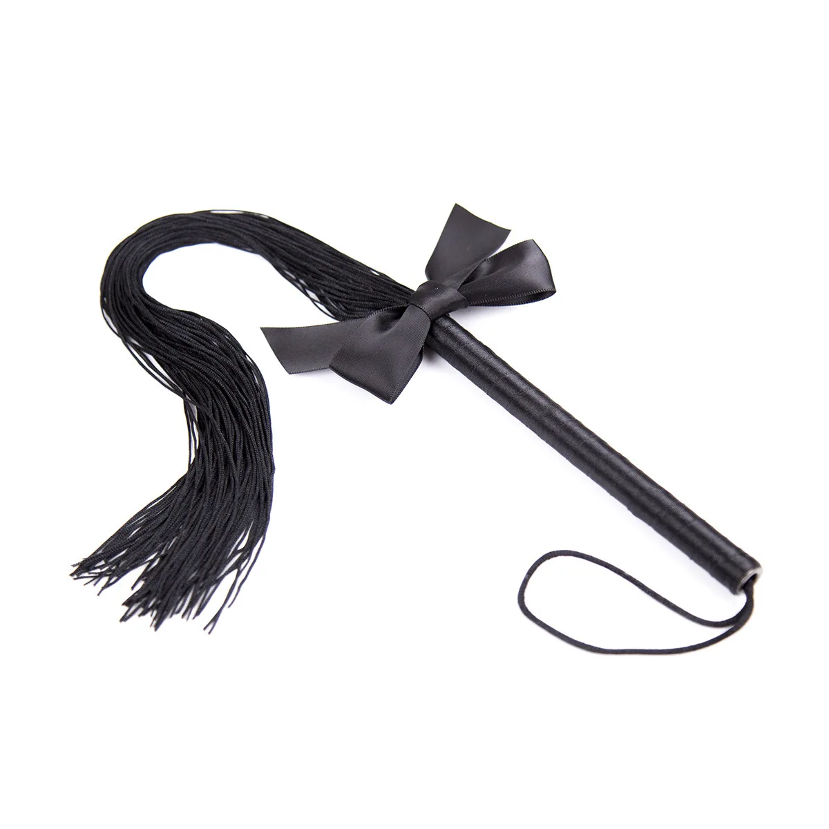 PU Leather Short Horse Whip,Bowknot Ornament 45CM Bull Whip Horse Training Crop Equestrian Riding Equestrian with Wrist Strap