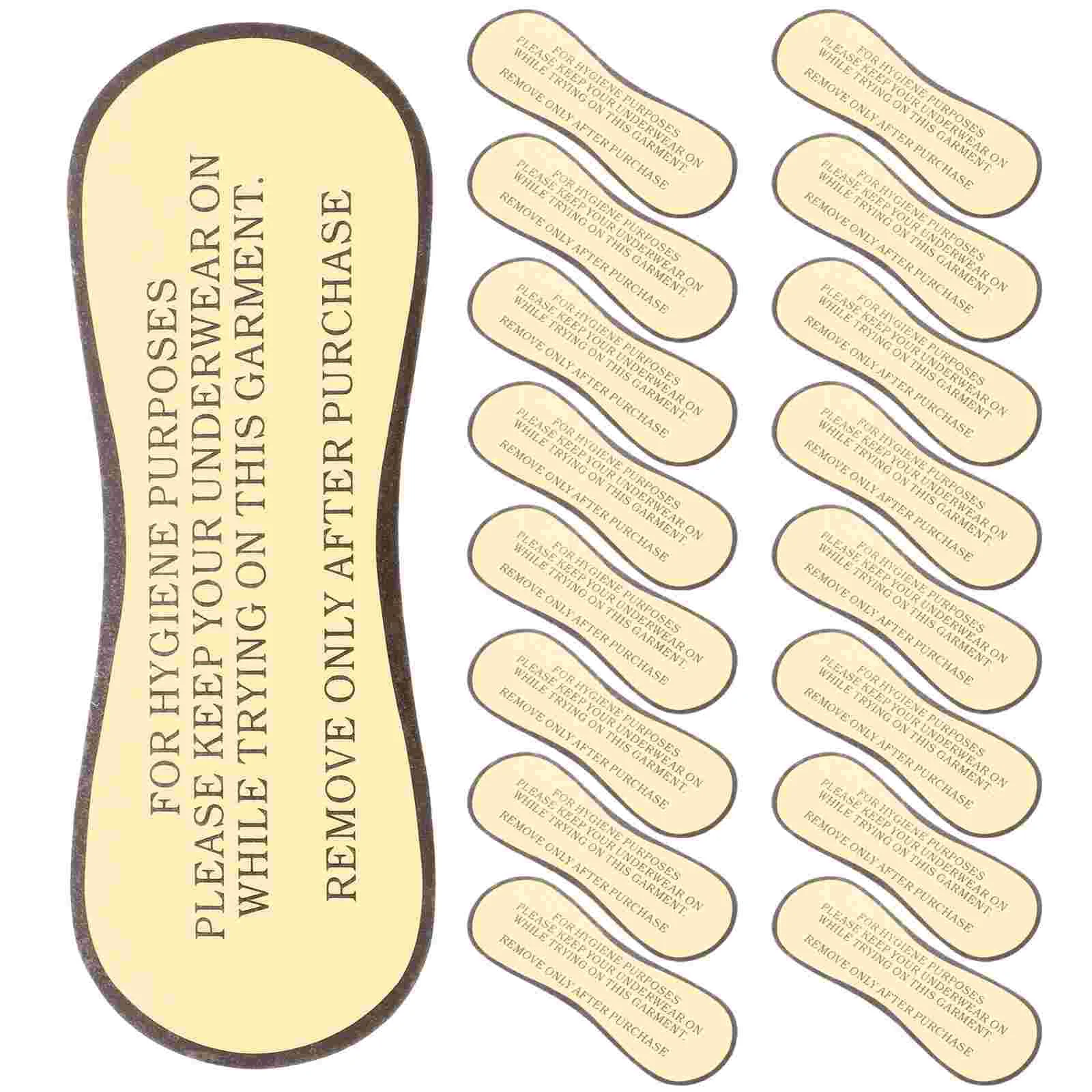 50 Pcs Protective Labels Swimwear Hygiene Stickers Swimdress Adhesive Fitting Liner Bikini Pvc Self-adhesive