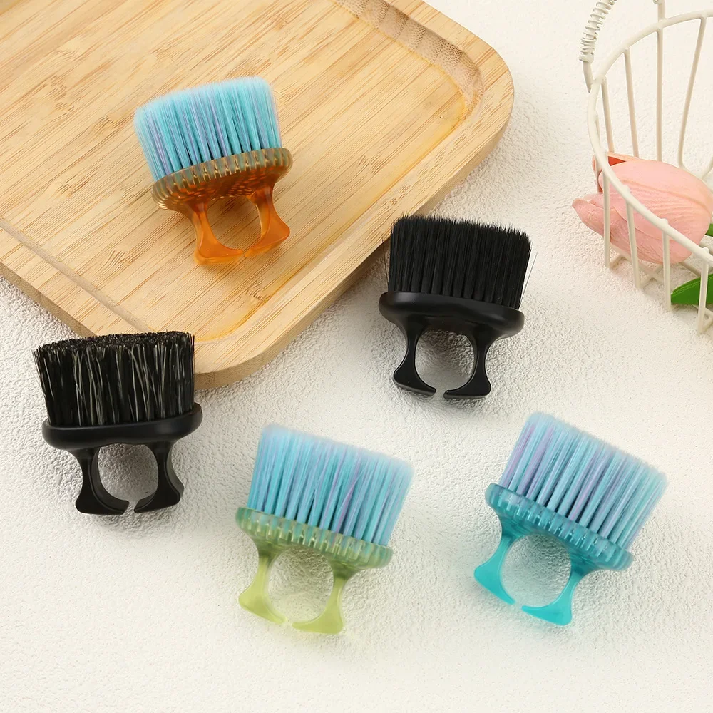 Mini Soft Barber Neck Face Duster Brush Salon Cutting Cleaning Thumb Hairbrush Hair Sweep Styling Make Tools