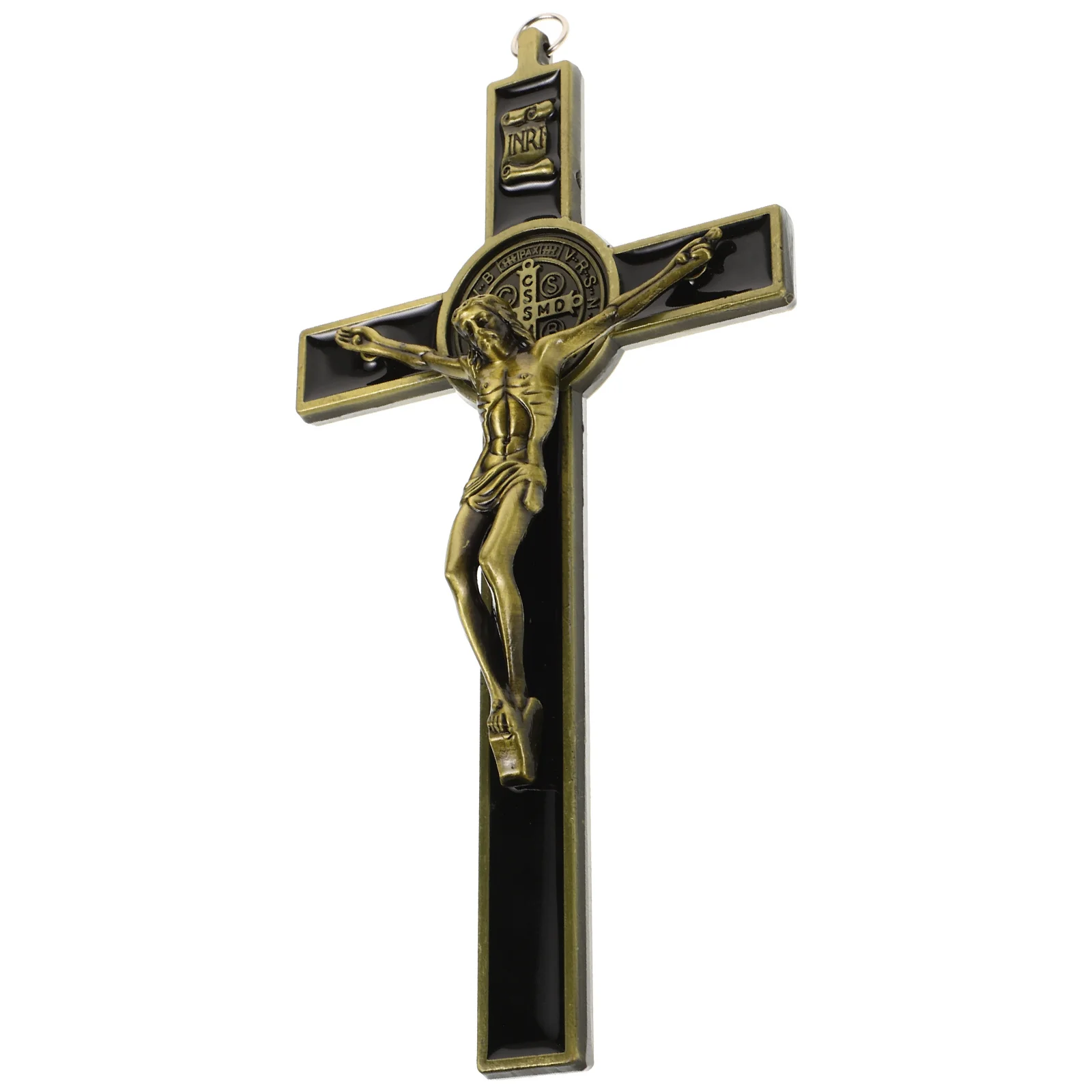

Rustic Cross Wall Decoration Vintage Metal Jesus Cross for Home Decor Sturdy Wall Adornment Faith- Room Bedroom