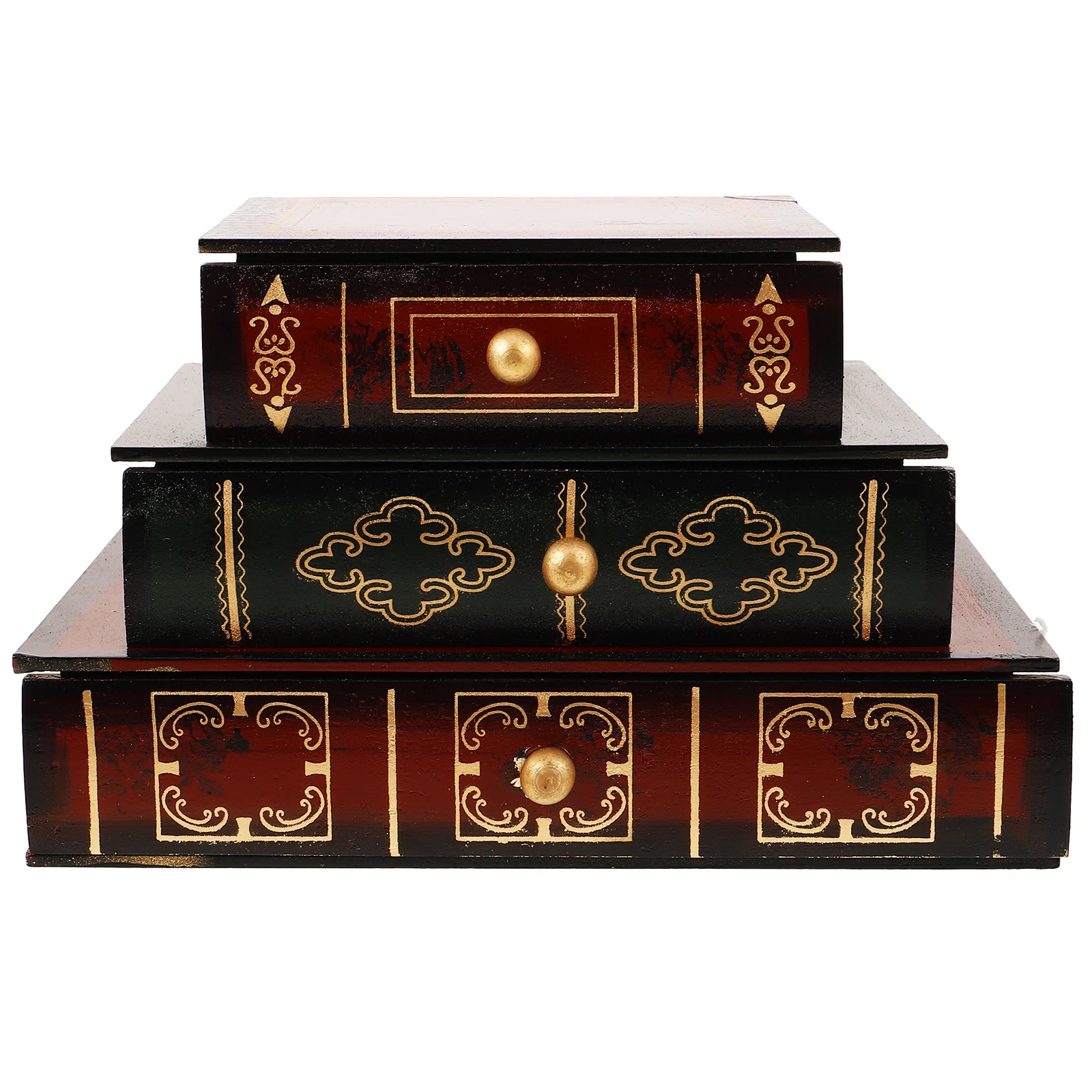 

Fake Book Box Wooden Retro Style Decorative Storage Organizer for Home Office Shelf Bookshaped Cord Jewelry Box Decor