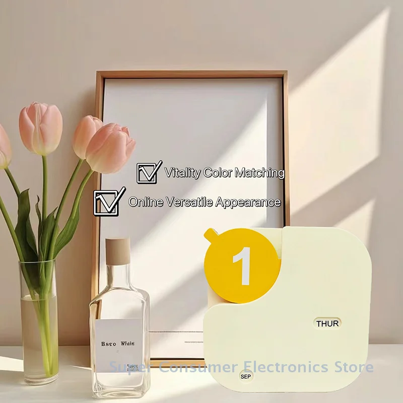 Year-Round Desktop Calendar with Flip Display; Day & Month Marks; Reusable; Premier Gift & Home Decor Accent.