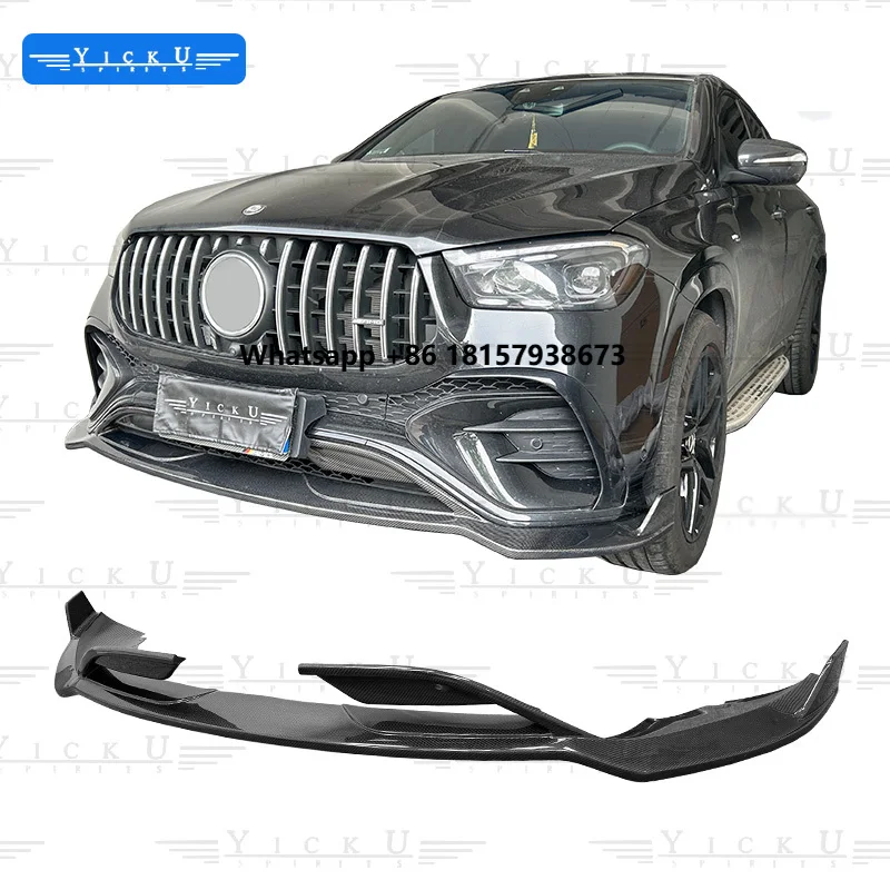 

YICKU Newest Product Front Shovel for 2024 GLE53 GLE450 GLE63 GLE Coupe BrabusRocket 900 Style Carbon Front Lip