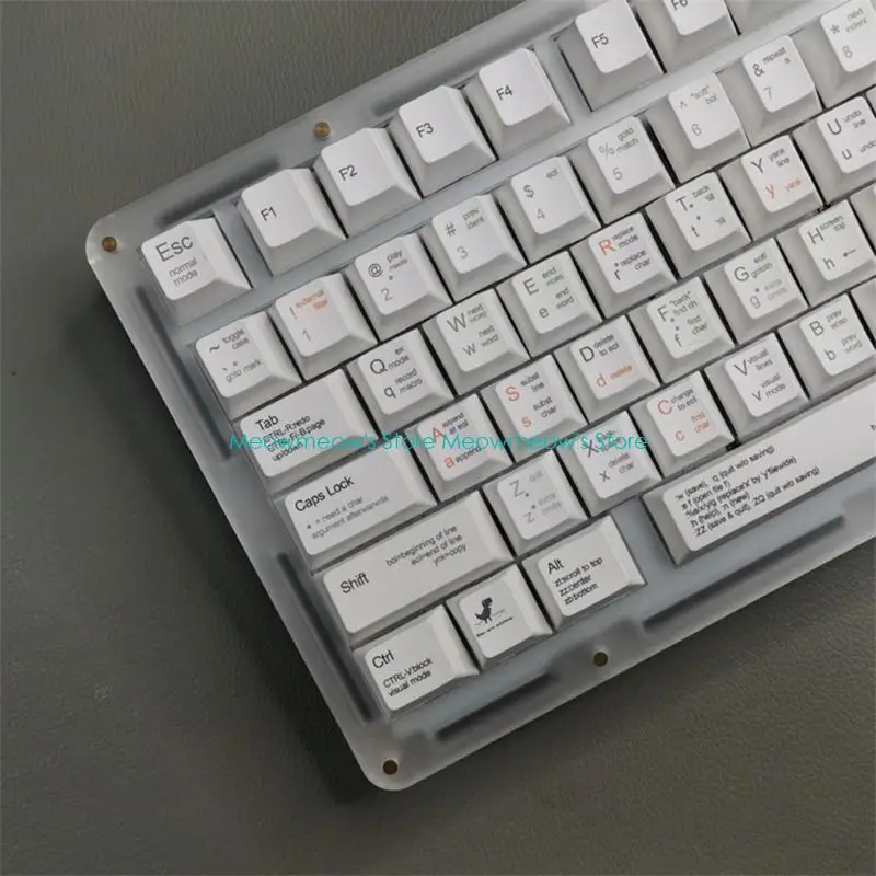 W91A Programmer Keycaps Cherry Profile 129Keys DyeSub Keycaps DZ60 SK61 Layouts