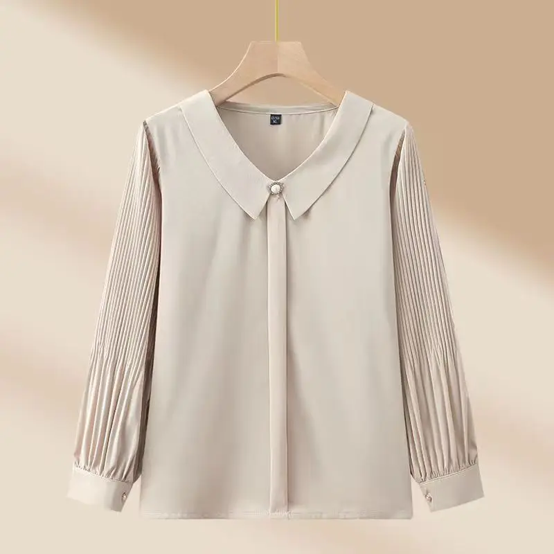 

Mom Autumn 2025 New Top Chiffon Shirt Fashion Base Shirt