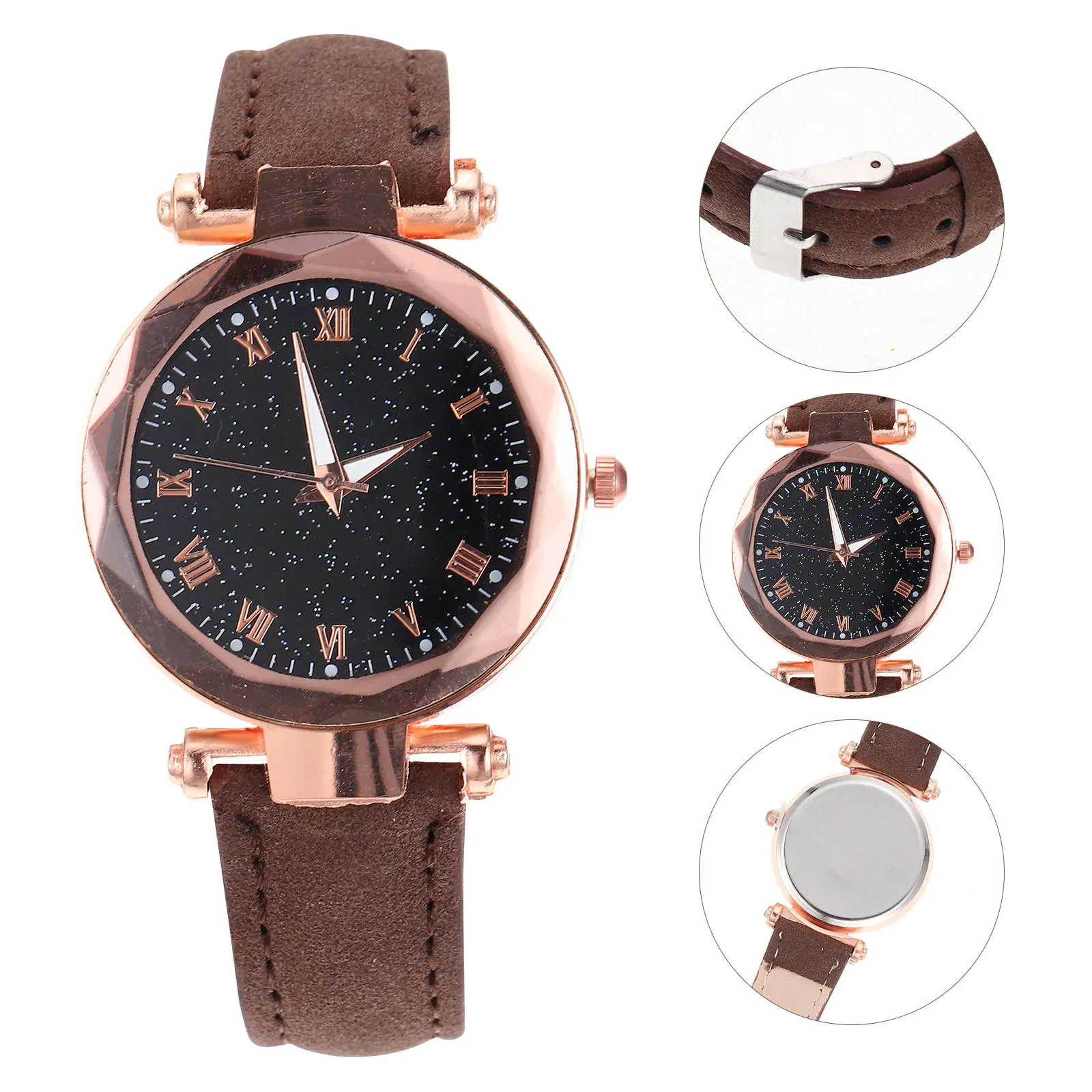 

Women Roman Dial Watch Lightweight Strap Adjustable Wristwatch Casual Daily Wear Fashion Watch Women Wristwatch